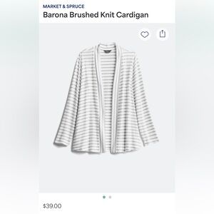 Market & Spruce Gray Striped Cardigan